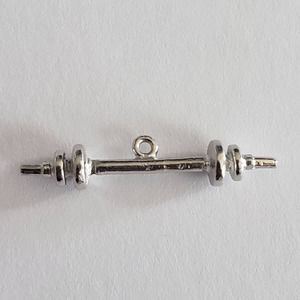 NEW Sterling Silver NOS Rembrandt Charm Barbell Weight Lifting Gym